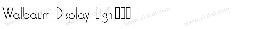 Walbaum Display Ligh字体转换